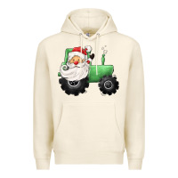 Tofu santa tractor Premium Hoodie - CowGirlArtShop