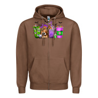 Chestnut Coffee Cups with Cow and Halloween Zipper Hoodie - texasbilliewilder