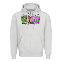 Dove Grey Coffee Cups with Cow and Halloween Zipper Hoodie - texasbilliewilder