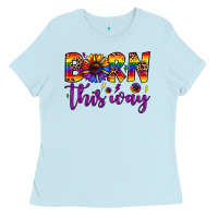 Baby Blue born this way Ladies Tee - JahusDesignShop