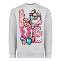 Heather Grey Love Easter Heavyweight Sweatshirt - BundleAndBundleShop