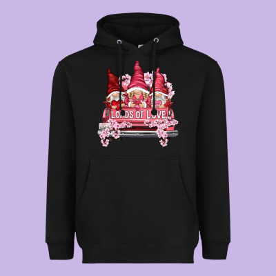 Loads Of Love With Flowers Valentine's Day Heavyweight Hoodie Designed By Howdyjamesfarm