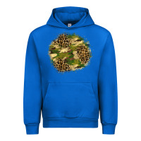 Cobalt camouflage and leopard patch  2 Urban Hoodie - BundleAndBundleShop