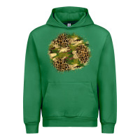 Emerald camouflage and leopard patch  2 Urban Hoodie - BundleAndBundleShop