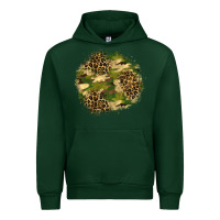 Forest Green camouflage and leopard patch  2 Urban Hoodie - BundleAndBundleShop