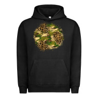 Pigment Black camouflage and leopard patch  2 Urban Hoodie - BundleAndBundleShop