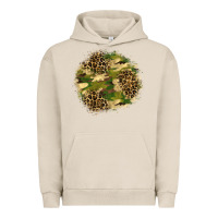 Pigment French Oak camouflage and leopard patch  2 Urban Hoodie - BundleAndBundleShop