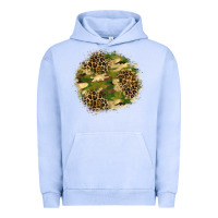 Pigment Grape Ice camouflage and leopard patch  2 Urban Hoodie - BundleAndBundleShop