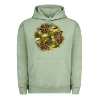 Pigment Oil Green camouflage and leopard patch  2 Urban Hoodie - BundleAndBundleShop