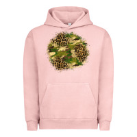 Pigment Salmon camouflage and leopard patch  2 Urban Hoodie - BundleAndBundleShop