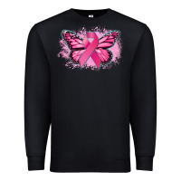 Black Cancer ribbon butterfly Cancer Awareness Premium Sweatshirt - HowdyJamesFarm