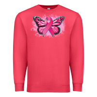 Cardinal Cancer ribbon butterfly Cancer Awareness Premium Sweatshirt - HowdyJamesFarm