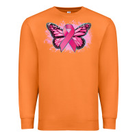 Carrot Cancer ribbon butterfly Cancer Awareness Premium Sweatshirt - HowdyJamesFarm