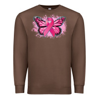 Chestnut Cancer ribbon butterfly Cancer Awareness Premium Sweatshirt - HowdyJamesFarm