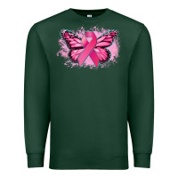 Sports Green Cancer ribbon butterfly Cancer Awareness Premium Sweatshirt - HowdyJamesFarm