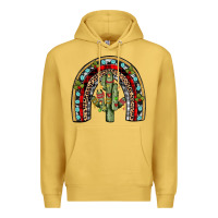 Antique Gold christmas cactus rainbow Premium Hoodie - JahusDesignShop