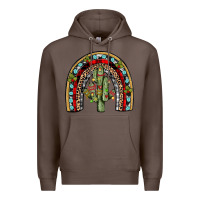 Coffee christmas cactus rainbow Premium Hoodie - JahusDesignShop