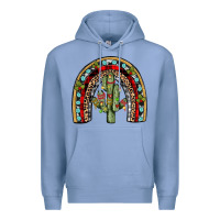 Colony Blue christmas cactus rainbow Premium Hoodie - JahusDesignShop