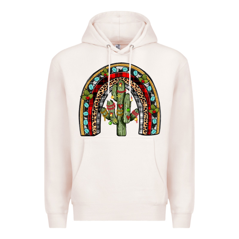 Christmas Cactus Rainbow Premium Hoodie by JahusDesignShop | Teevron