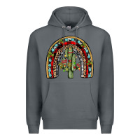 Rock christmas cactus rainbow Premium Hoodie - JahusDesignShop