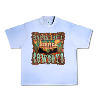 Grape Ice raising hell with the hippies and the cowboys Urban Heavy Tee - NancyCooperArtShop