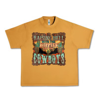 Peanut Butter raising hell with the hippies and the cowboys Urban Heavy Tee - NancyCooperArtShop