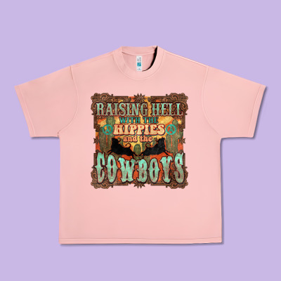 Raising Hell With The Hippies And The Cowboys Urban Heavy Tee Designed By Nancycooperartshop