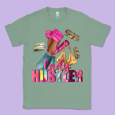 Lady Hustler Afro High Heels Classic Tee Designed By Nancycooperartshop