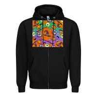 Black Halloween Zipper Hoodie - texasbilliewilder