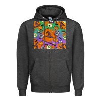 Charcoal Heather Halloween Zipper Hoodie - texasbilliewilder