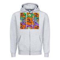 Heather Grey Halloween Zipper Hoodie - texasbilliewilder