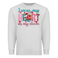 I Wear My Heart On My Sleeve Valentine's Day Premium Sweatshirt | Teevron