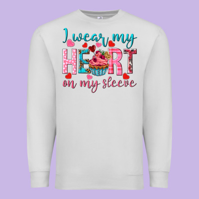 I Wear My Heart On My Sleeve Valentine's Day Premium Sweatshirt Designed By Howdyjamesfarm