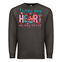 Smoke I wear my heart on my sleeve Valentine's Day Premium Sweatshirt - HowdyJamesFarm