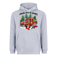 Heather Grey hanging with my gnomies Heavyweight Hoodie - CowGirlArtShop
