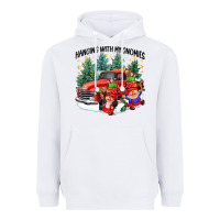 White hanging with my gnomies Heavyweight Hoodie - CowGirlArtShop