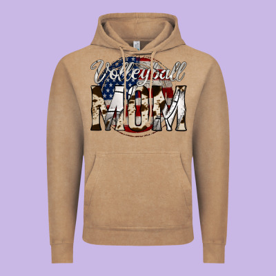 Volleyball  Mom 4 Vintage Hoodie Designed By Jasminsmagicworld