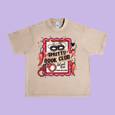 Smutty Book Club Admit One Good Girls Only Urban Heavy Tee Designed By Maliassmallbusiness