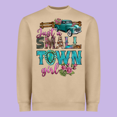 Just A Small Town Girl With Truck Heavyweight Sweatshirt Designed By Bundleandbundleshop