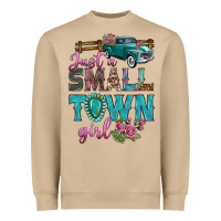 Mushroom Just A Small Town Girl With Truck Heavyweight Sweatshirt - BundleAndBundleShop