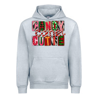 Heather Grey Candy Cane Cutie Urban Hoodie - FaDigitalArtStudio