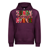 Mauve Wine Candy Cane Cutie Urban Hoodie - FaDigitalArtStudio