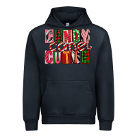 Navy Candy Cane Cutie Urban Hoodie - FaDigitalArtStudio