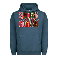 Pigment Midnight Navy Candy Cane Cutie Urban Hoodie - FaDigitalArtStudio