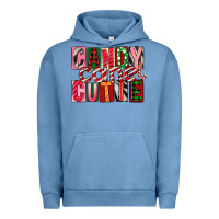 Pigment Pebble Blue Candy Cane Cutie Urban Hoodie - FaDigitalArtStudio