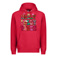 Cardinal holly jolly vibes pink christmas Premium Hoodie - CowGirlArtShop