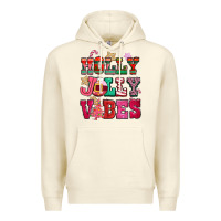 Sandshell holly jolly vibes pink christmas Premium Hoodie - CowGirlArtShop