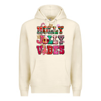Tofu holly jolly vibes pink christmas Premium Hoodie - CowGirlArtShop
