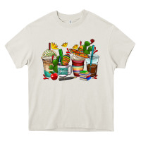 Cream spanish teacher coffee cups Heavy Core Tee - AdoDesignShop