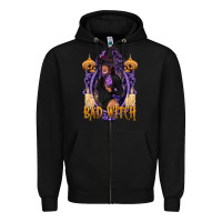 Black Bad Witch Black Woman Zipper Hoodie - texasbilliewilder